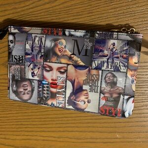 Stylish Women's Magazine Print Clutch